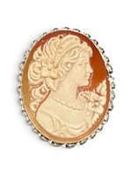 Spilla Mandile 1922 Donna Cammei  in Argento Conchiglia 2MSPCM35.1.26